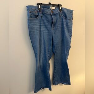 Madewell Cali Demi boot kick flare jeans denim 35 18w